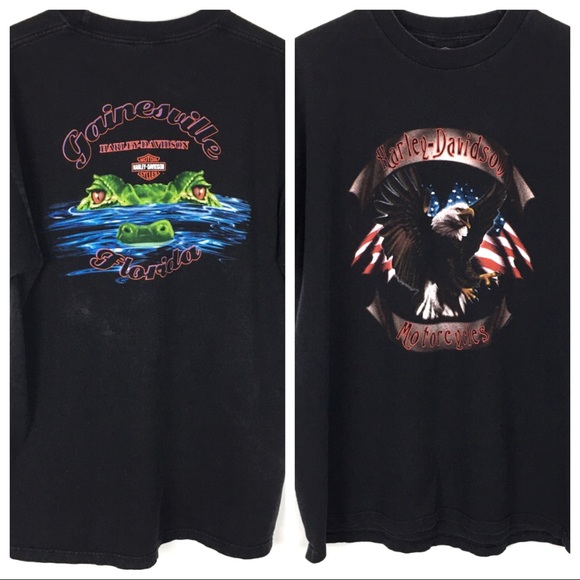 Harley-Davidson Other - Harley Double Sided Graphic T FL Gator Flag Eagle